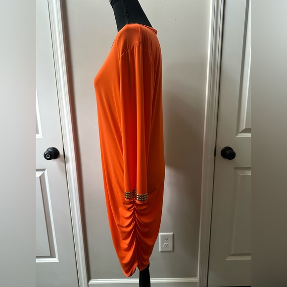 MICHAEL KORS ORANGE SHEATH DRESS Sz M - Picture 3 of 6